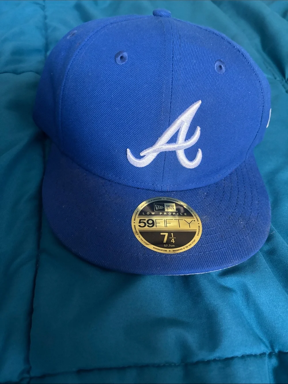 New Era Royal Blue Fitted Hat with White 'A' Logo
